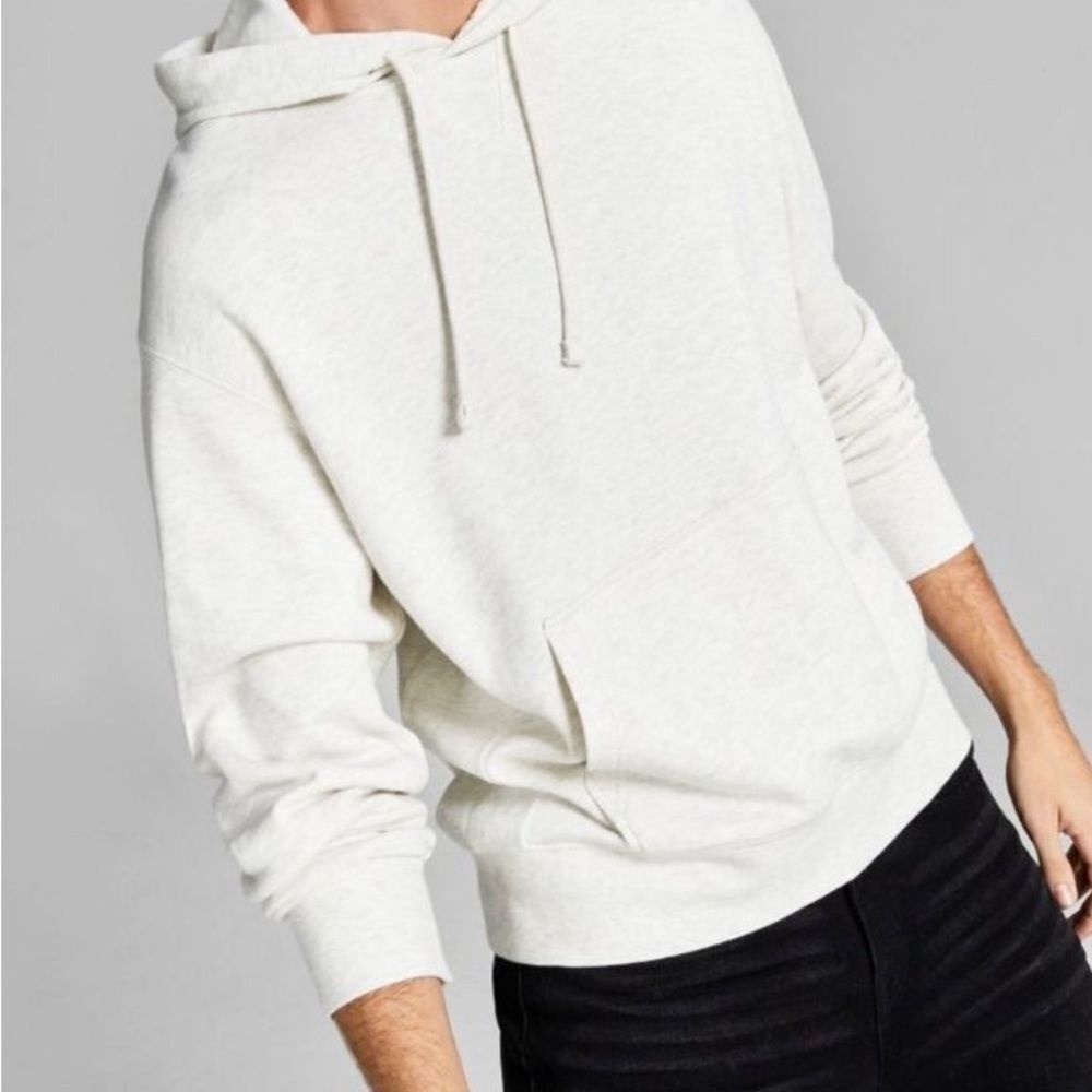 White Hoodie with Kangaroo Pocket